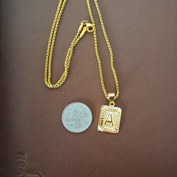 Goldtone Initial Necklace - Picture 3 of 3